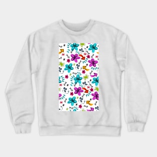 Neon colors floral Crewneck Sweatshirt